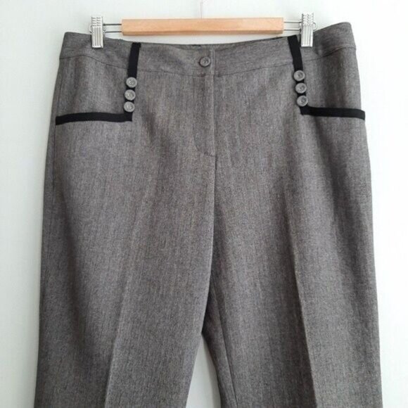 SIGRID OLSEN | Crop Dress Pants Grey w/ Sparkle Sz 10 - Picture 3 of 10